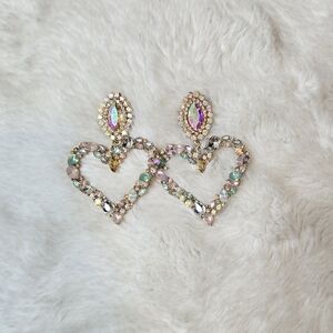 Heart earing hoops